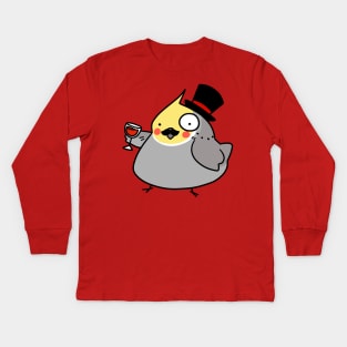 Dapper Cockatiel Kids Long Sleeve T-Shirt